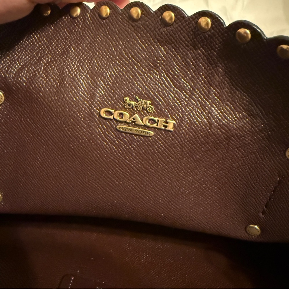 Coach Charlie Carryall with Scallop Rivets Handbag with Shoulder Strap - Picture 8 of 14